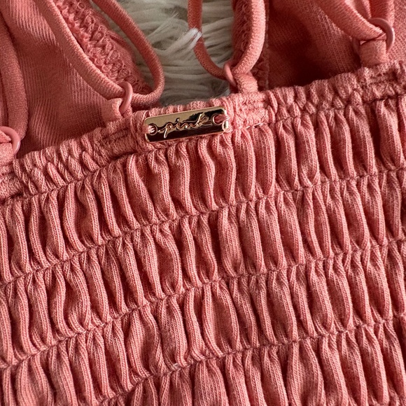 Victoria's Secret Pink Adjustable Strappy Bralette / Crop Top (L) Coral / NWT - Picture 4 of 4